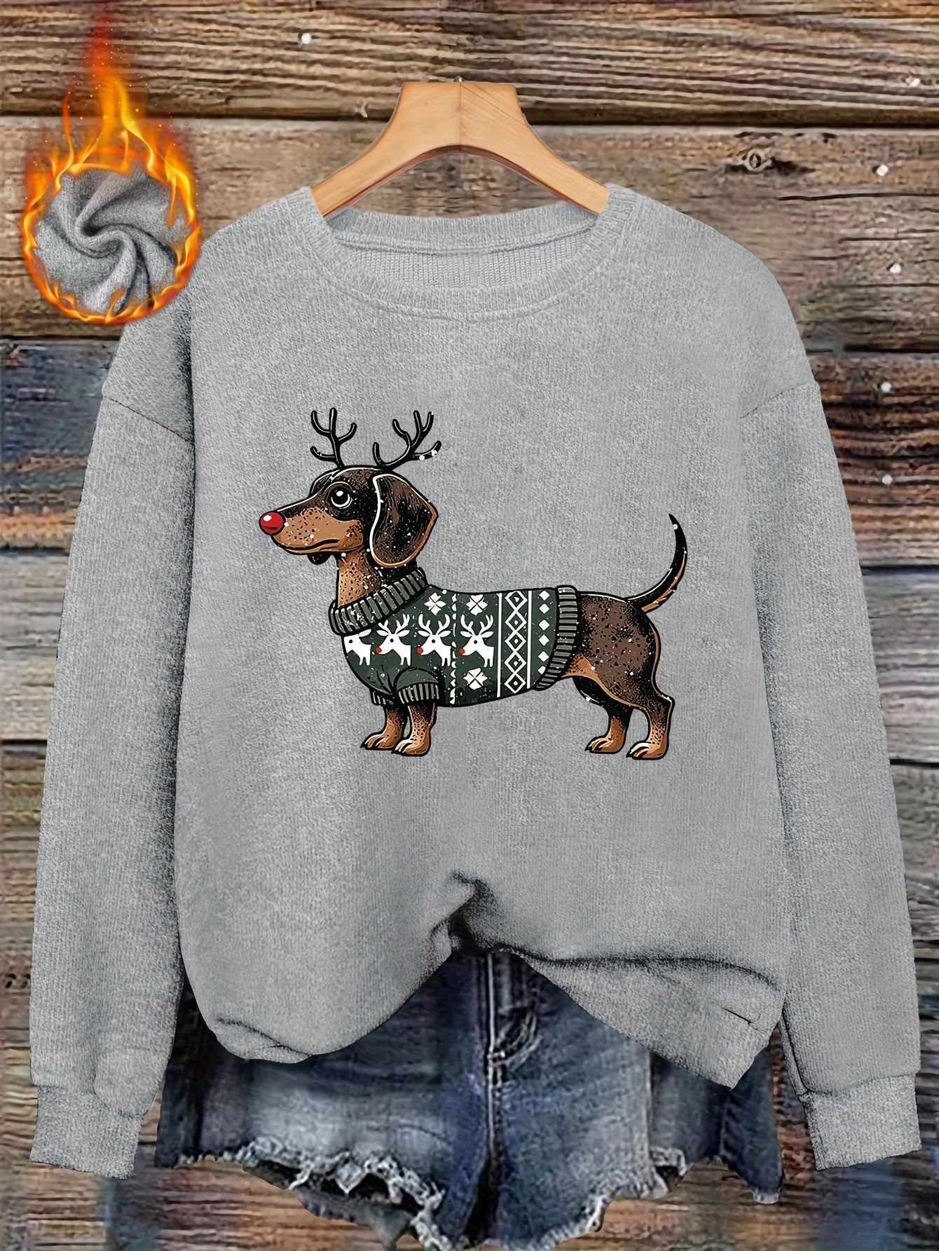 Rudolph & the Dachshund Crew – Women's Holiday Sweater 2025