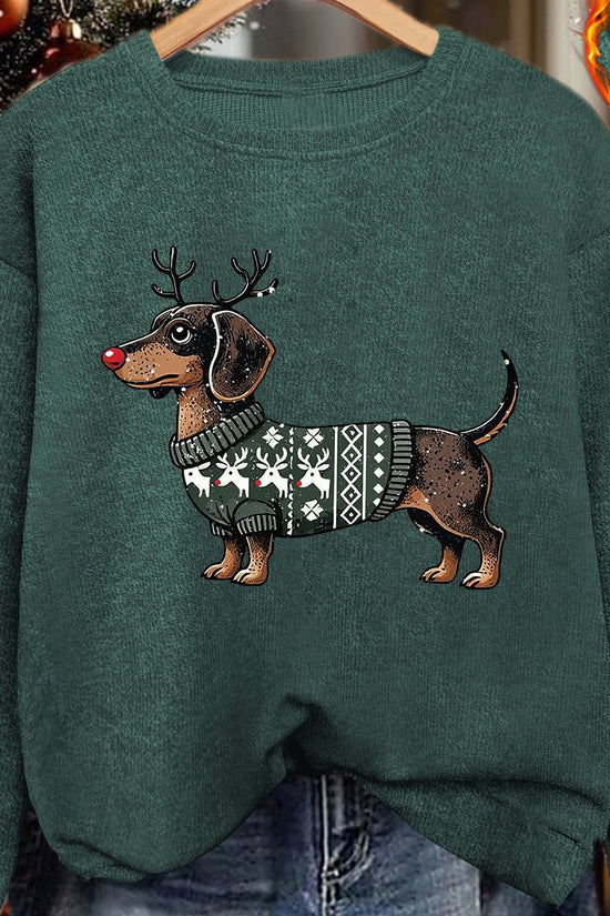 Rudolph & the Dachshund Crew – Women's Holiday Sweater 2025