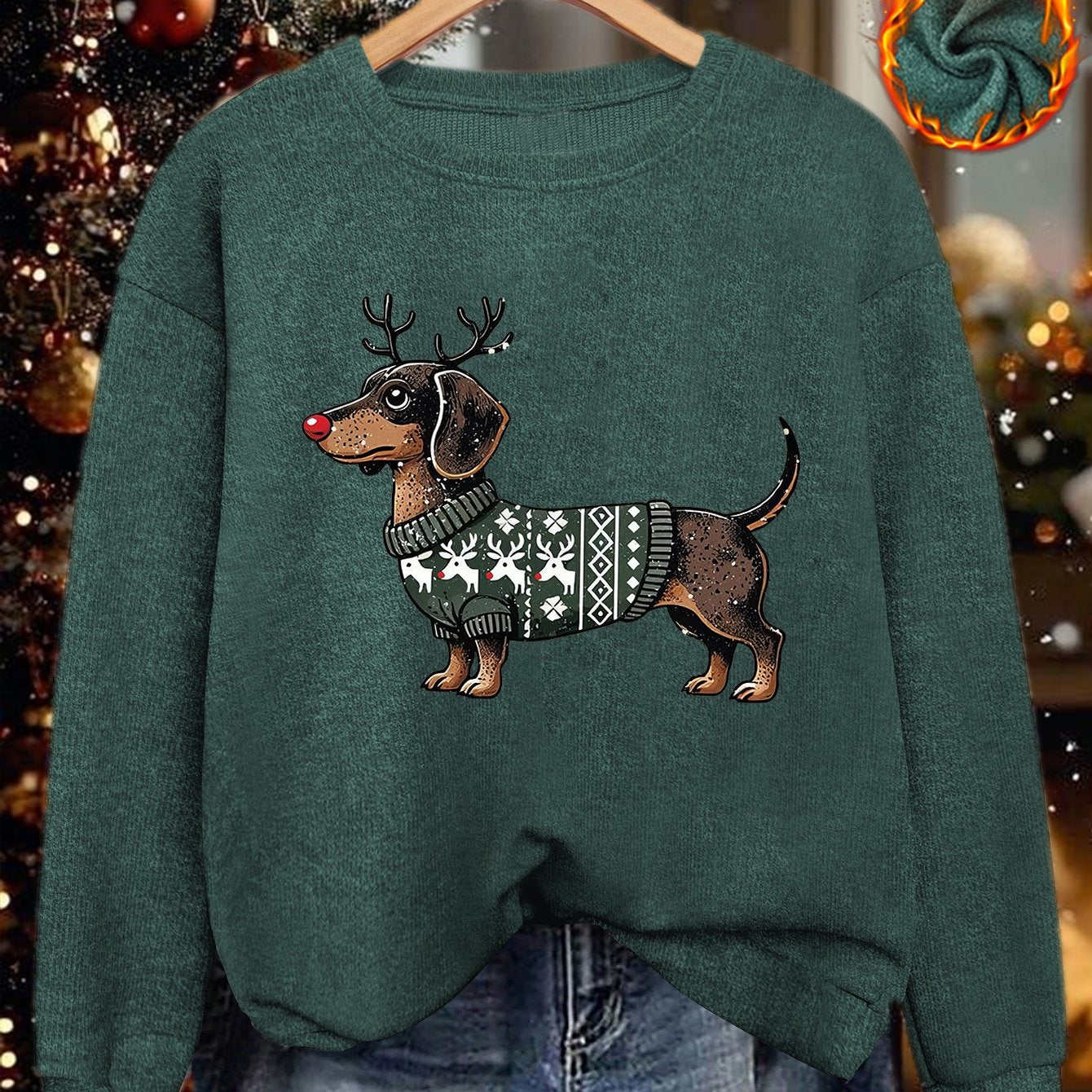 Rudolph & the Dachshund Crew – Women's Holiday Sweater 2025