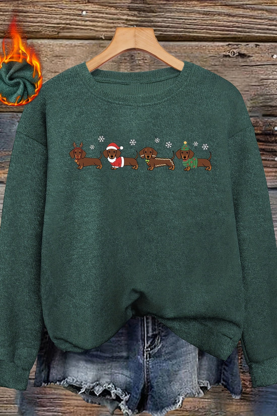 Dachshund Wonderland – Women's Christmas Sweatshirt 2025