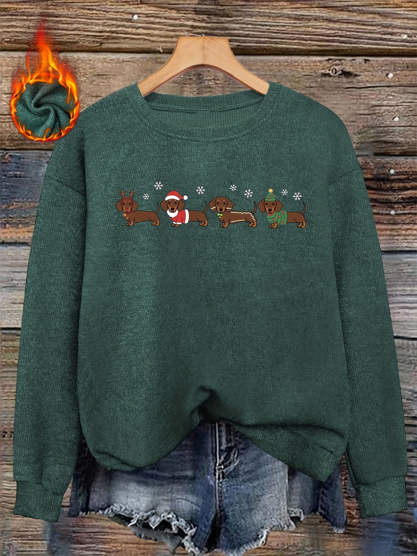Dachshund Wonderland – Women's Christmas Sweatshirt 2025