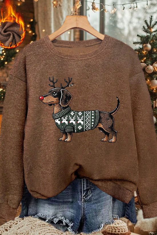 Rudolph & the Dachshund Crew – Women's Holiday Sweater 2025