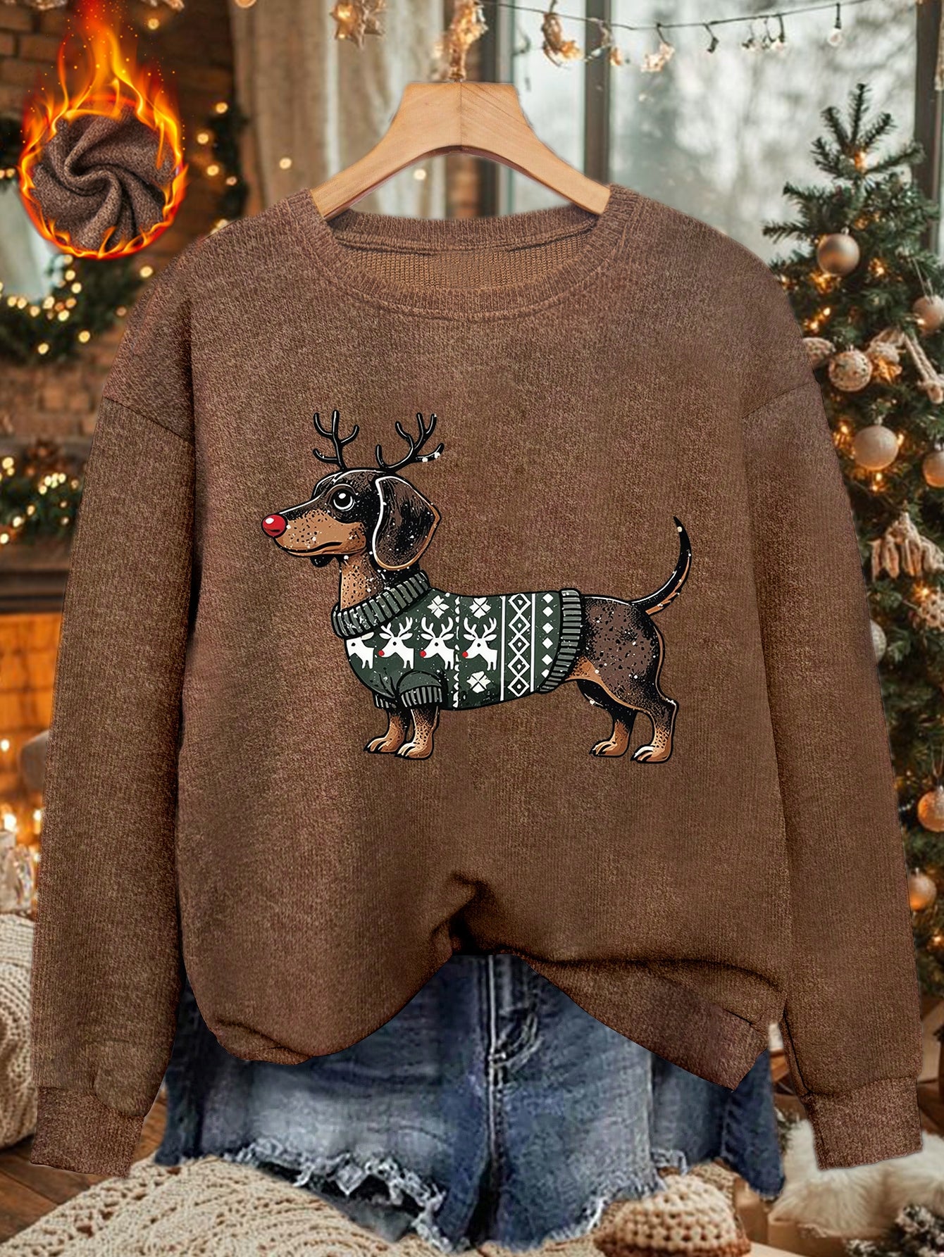 Rudolph & the Dachshund Crew – Women's Holiday Sweater 2025