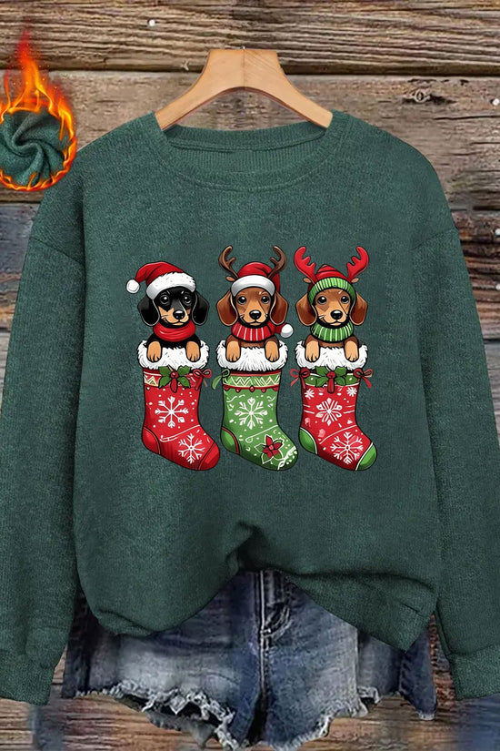 Doxie Stocking Stuffer Sweatshirt 2025 – Holiday Edition