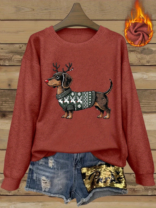 Rudolph & the Dachshund Crew – Women's Holiday Sweater 2025