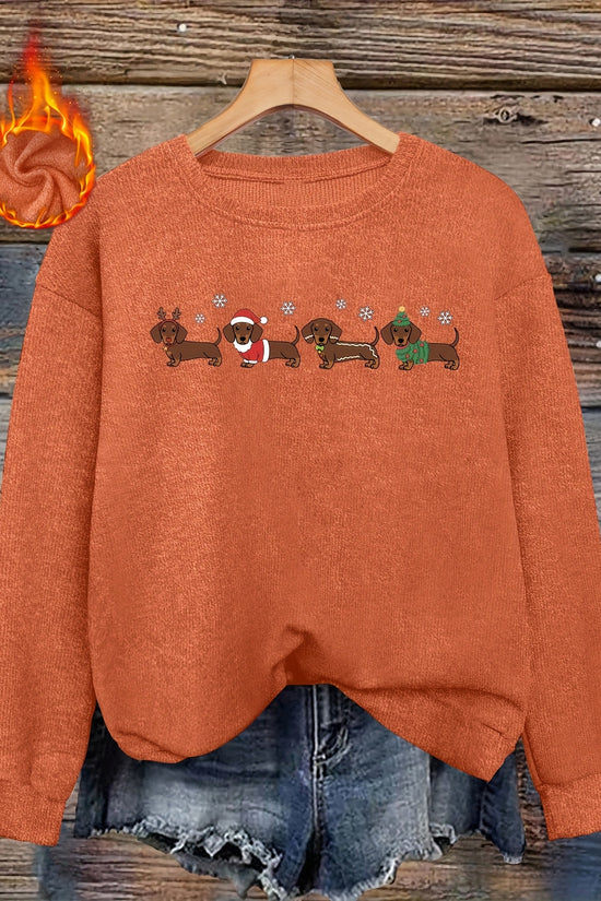 Dachshund Wonderland – Women's Christmas Sweatshirt 2025