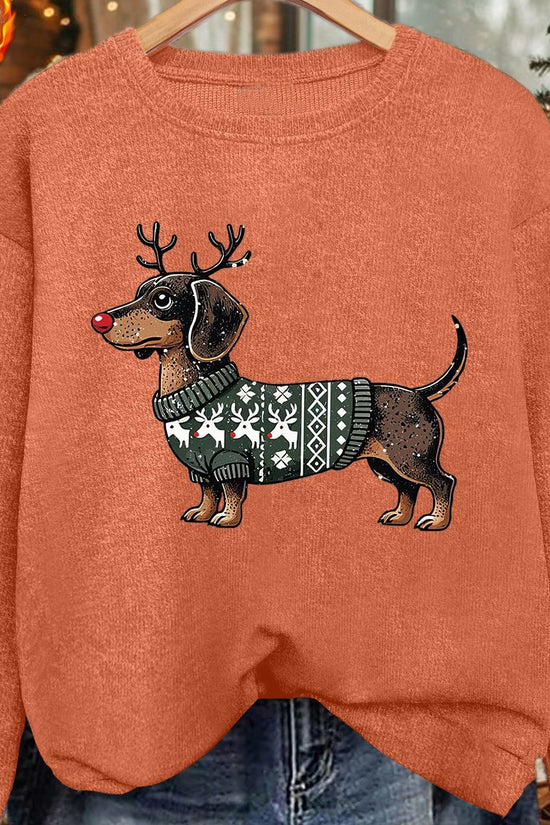 Rudolph & the Dachshund Crew – Women's Holiday Sweater 2025