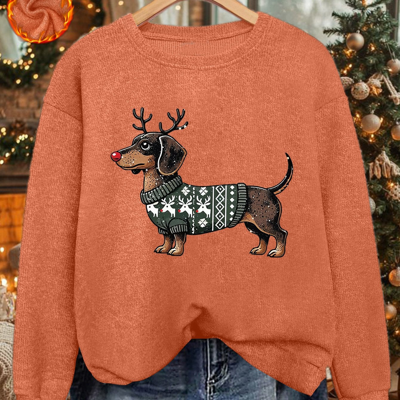 Rudolph & the Dachshund Crew – Women's Holiday Sweater 2025