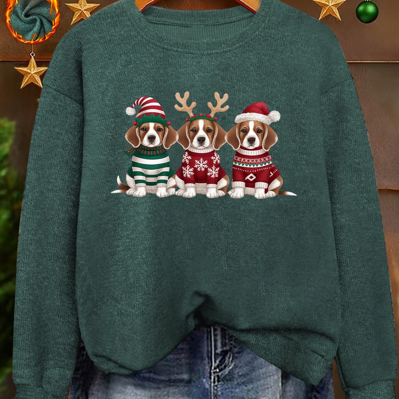 Beagle Trio – Women's Christmas Sweater 2025