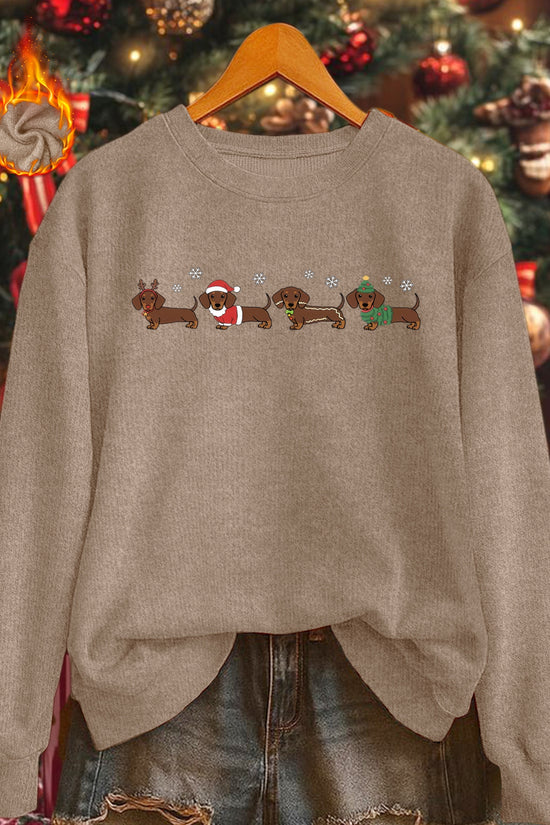 Dachshund Wonderland – Women's Christmas Sweatshirt 2025
