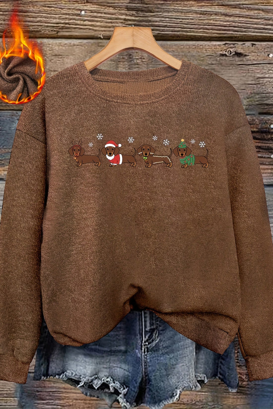 Dachshund Wonderland – Women's Christmas Sweatshirt 2025