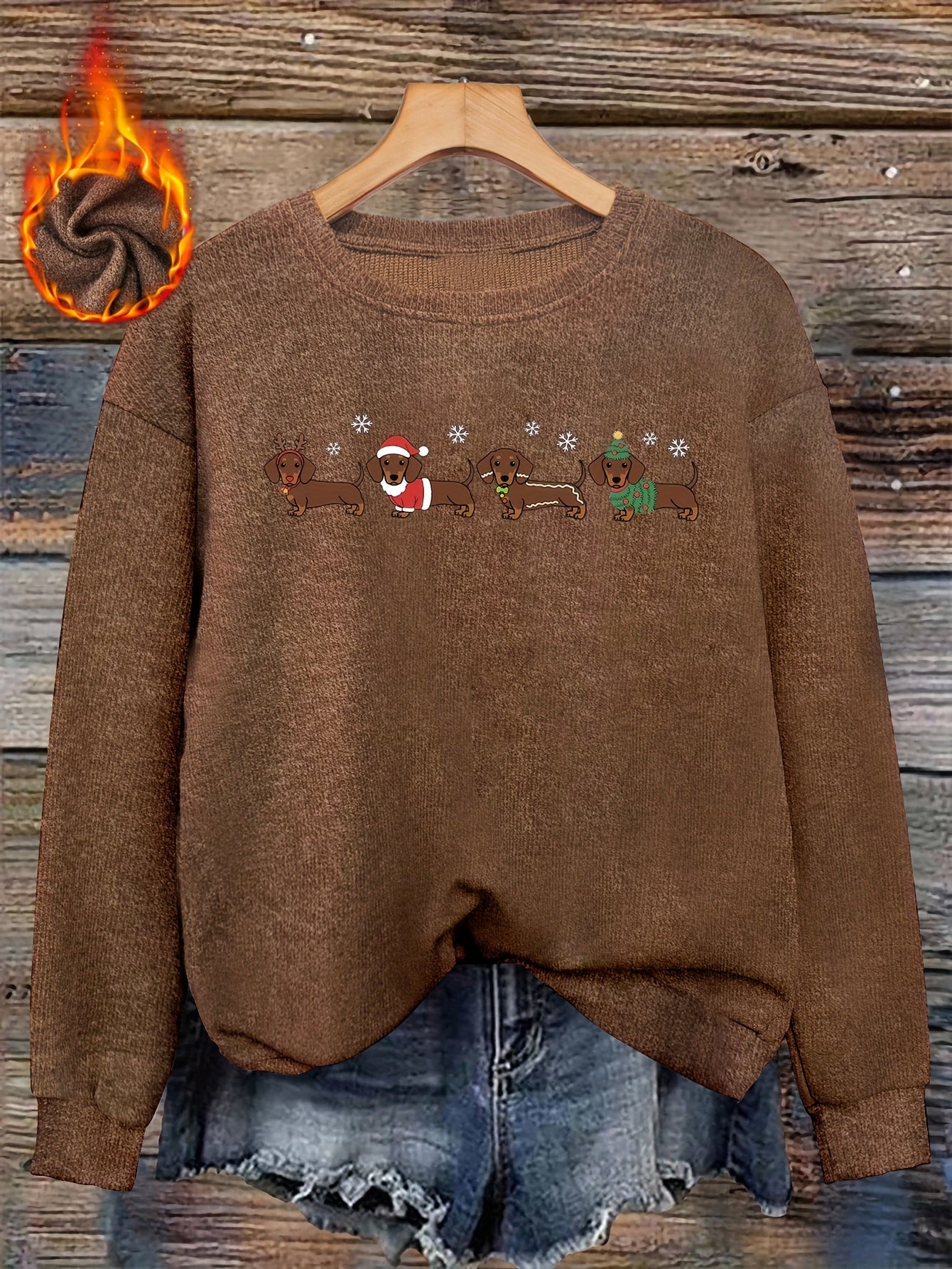 Dachshund Wonderland – Women's Christmas Sweatshirt 2025
