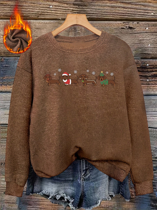 Dachshund Wonderland – Women's Christmas Sweatshirt 2025