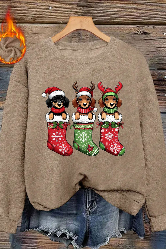 Doxie Stocking Stuffer Sweatshirt 2025 – Holiday Edition