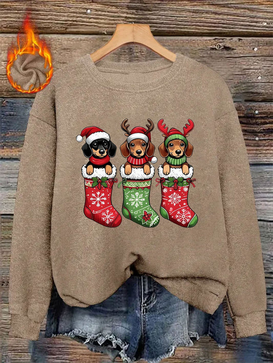 Doxie Stocking Stuffer Sweatshirt 2025 – Holiday Edition