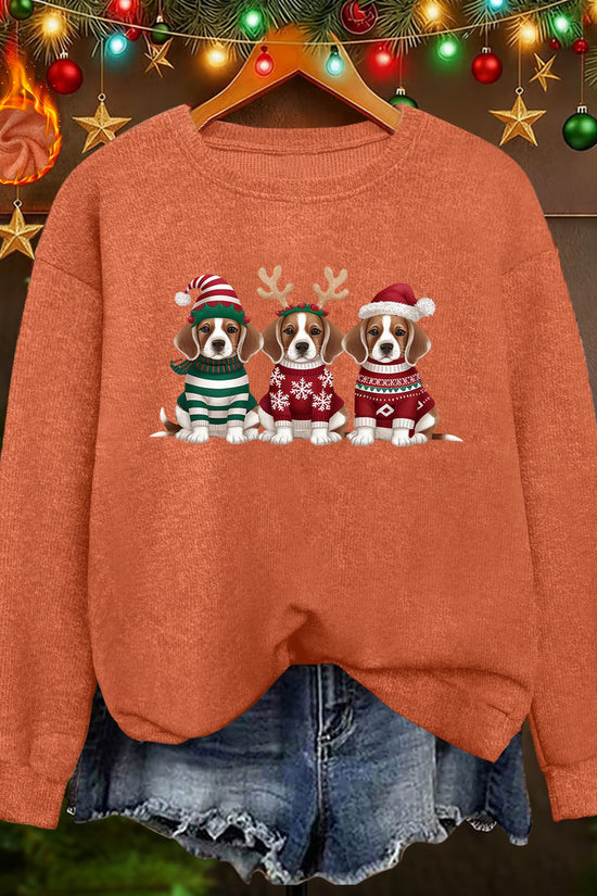 Beagle Trio – Women's Christmas Sweater 2025