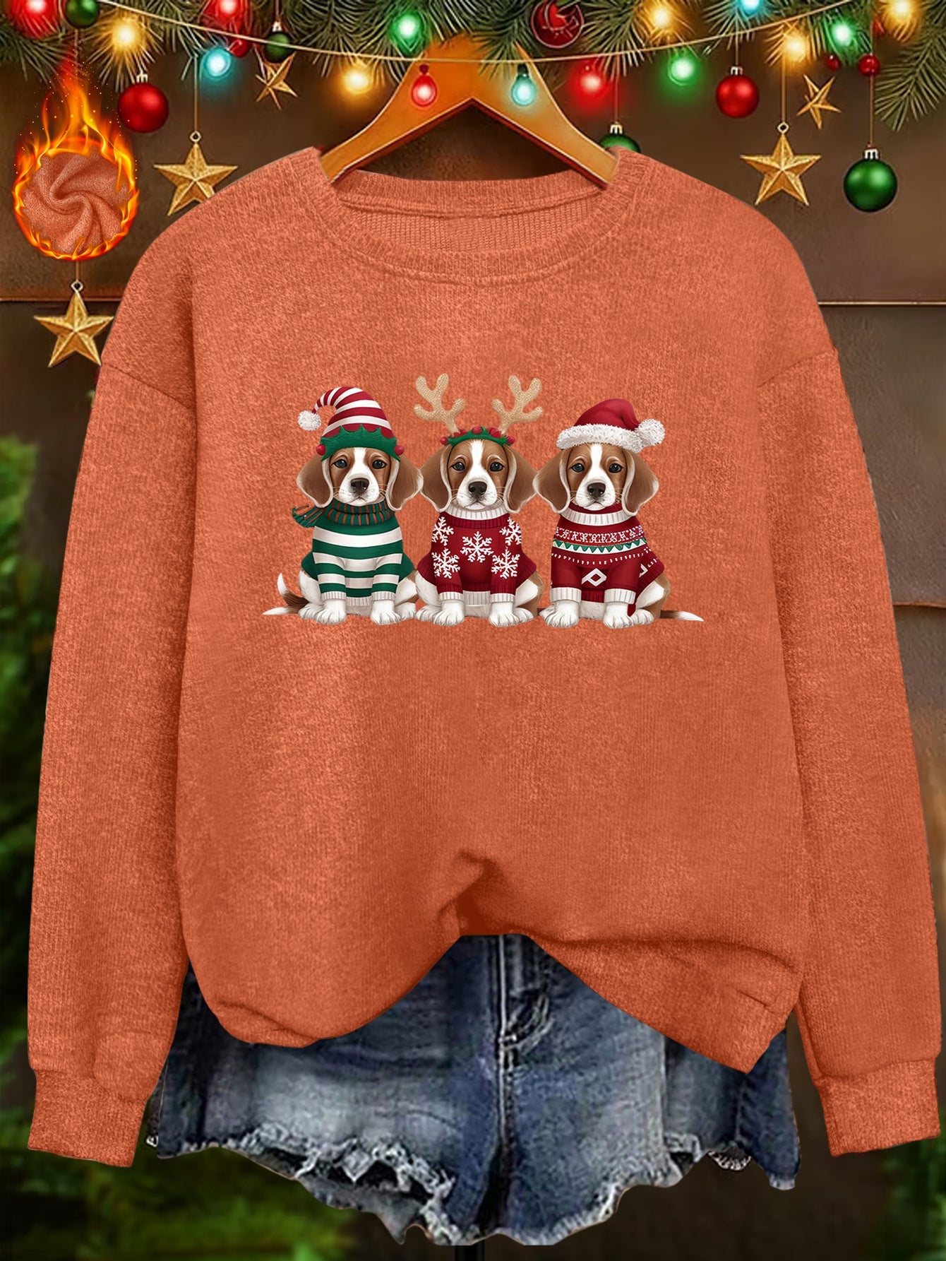 Beagle Trio – Women's Christmas Sweater 2025