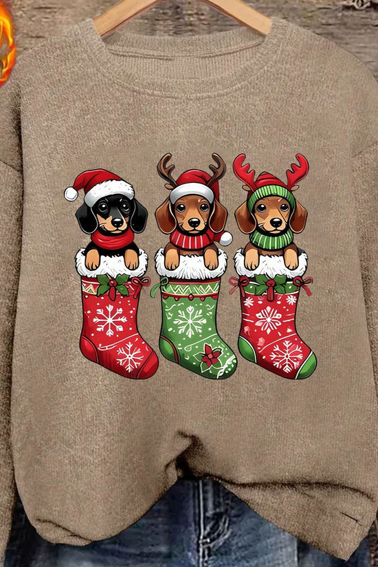Doxie Stocking Stuffer Sweatshirt 2025 – Holiday Edition