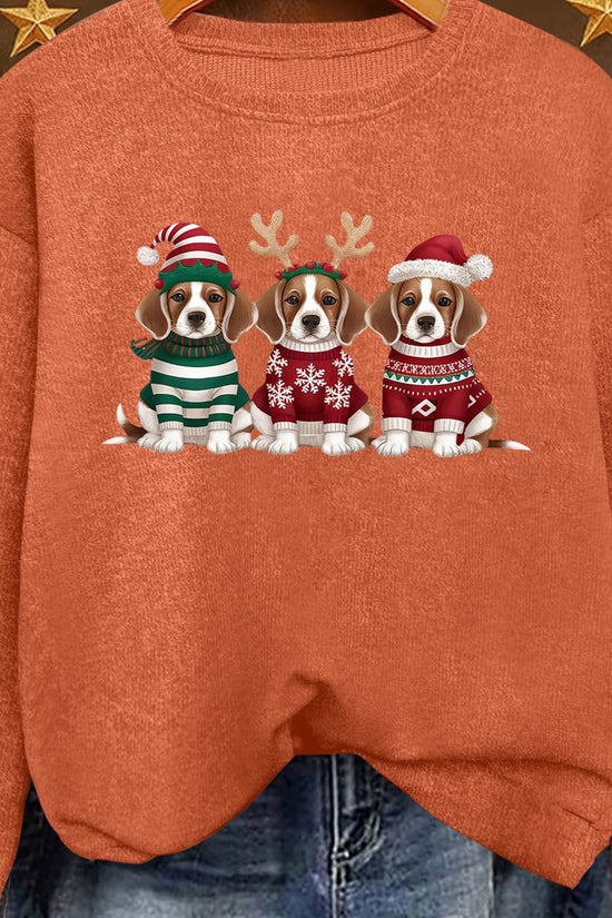 Beagle Trio – Women's Christmas Sweater 2025