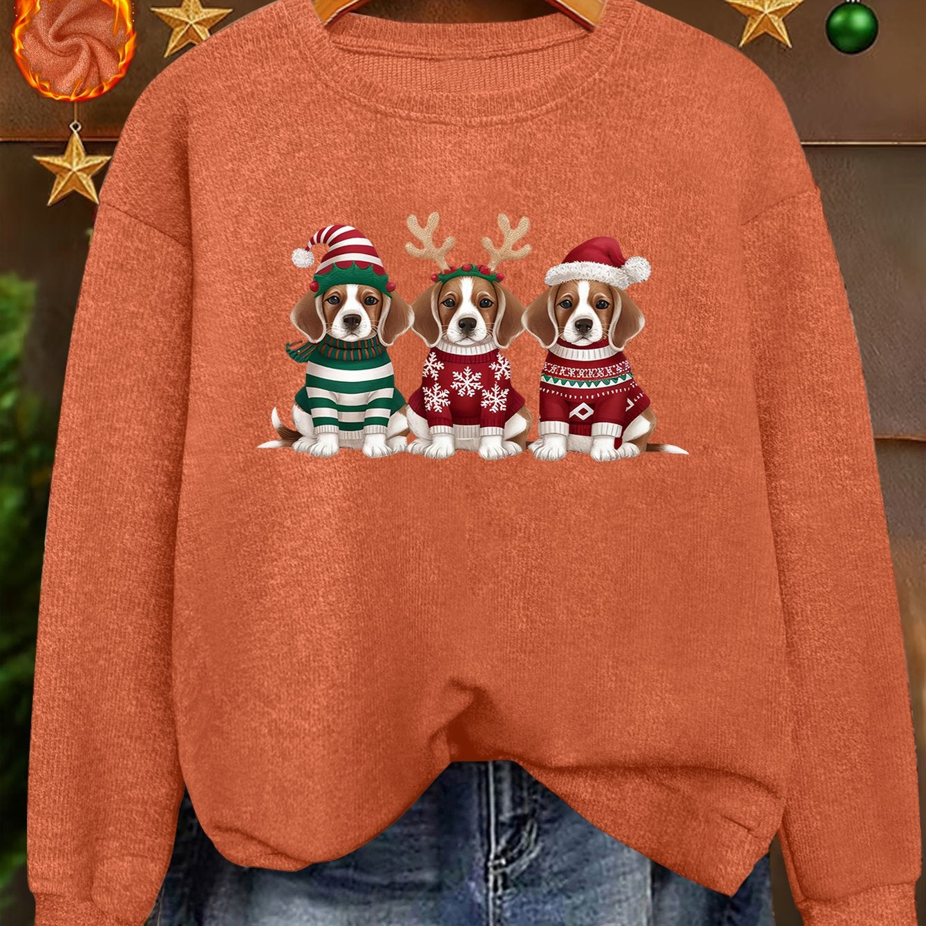 Beagle Trio – Women's Christmas Sweater 2025