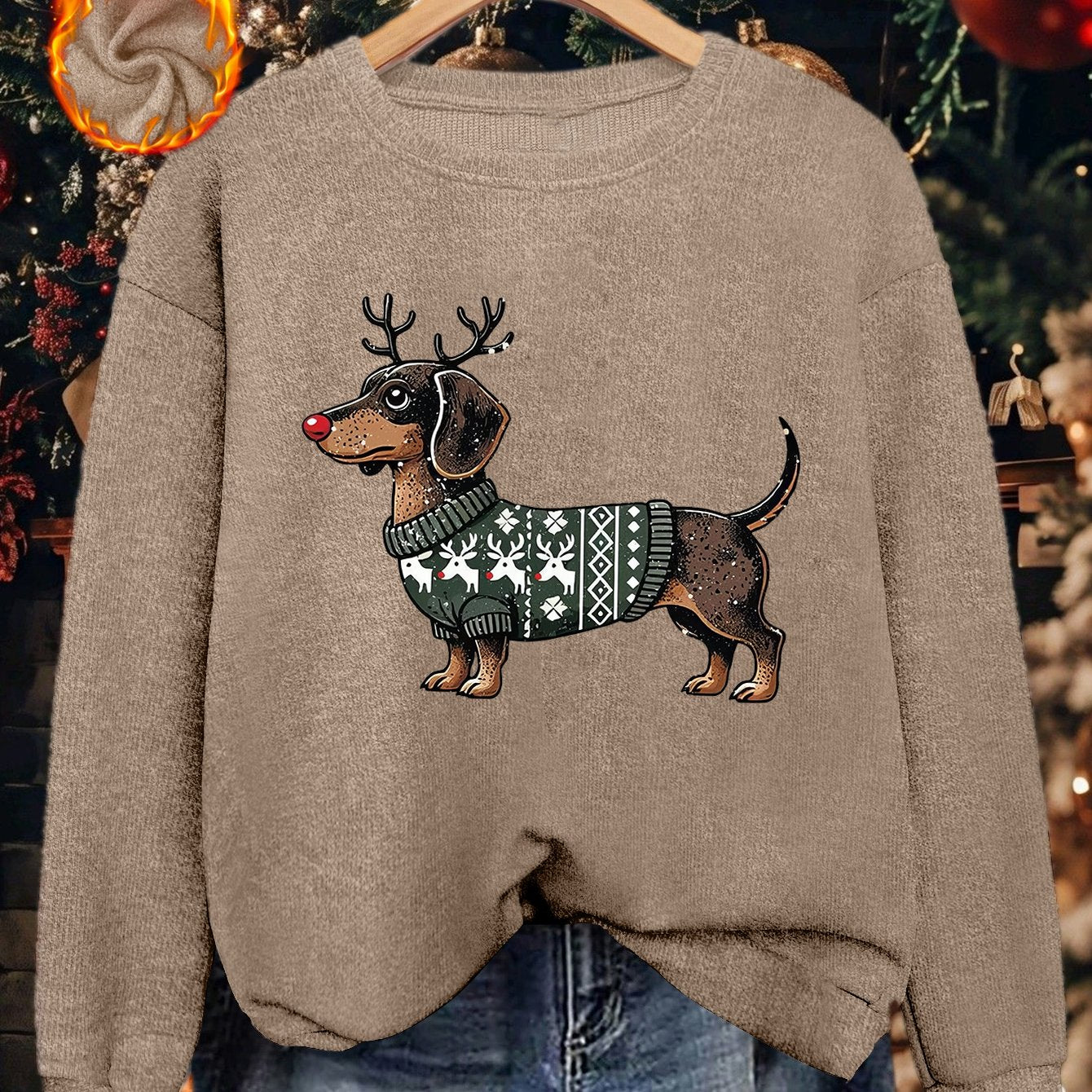Rudolph & the Dachshund Crew – Women's Holiday Sweater 2025