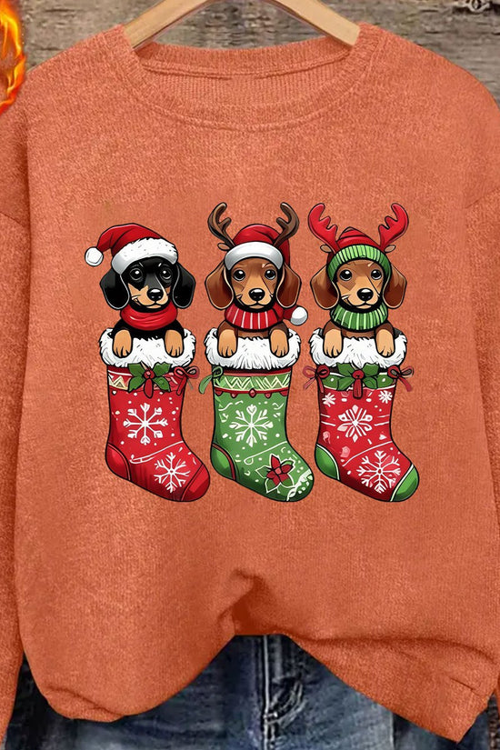 Doxie Stocking Stuffer Sweatshirt 2025 – Holiday Edition