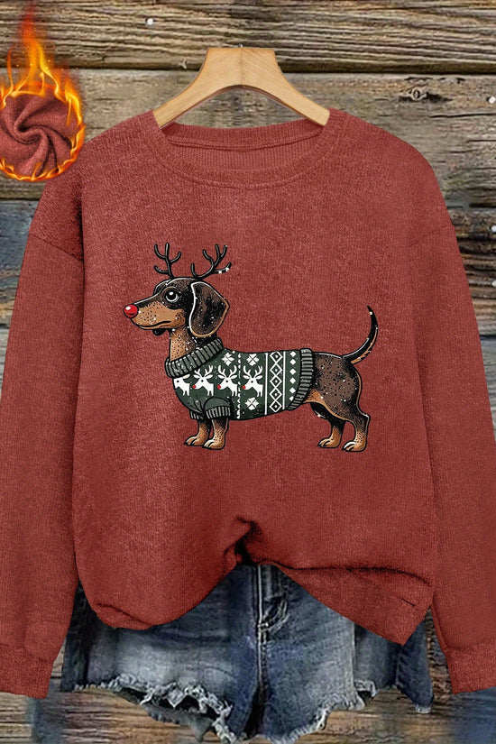 Rudolph & the Dachshund Crew – Women's Holiday Sweater 2025