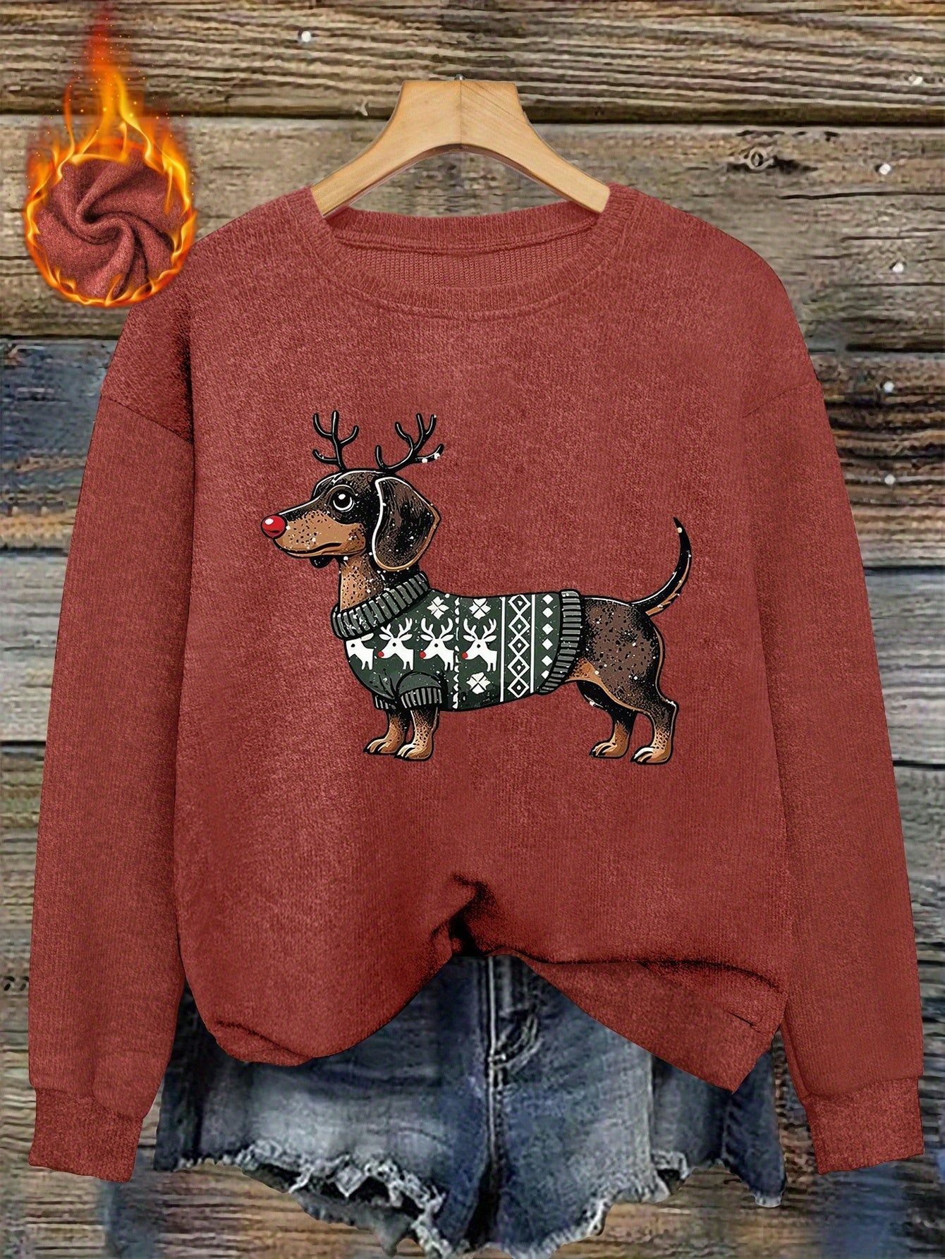 Rudolph & the Dachshund Crew – Women's Holiday Sweater 2025