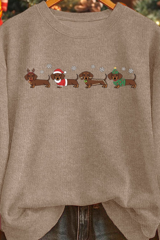 Dachshund Wonderland – Women's Christmas Sweatshirt 2025