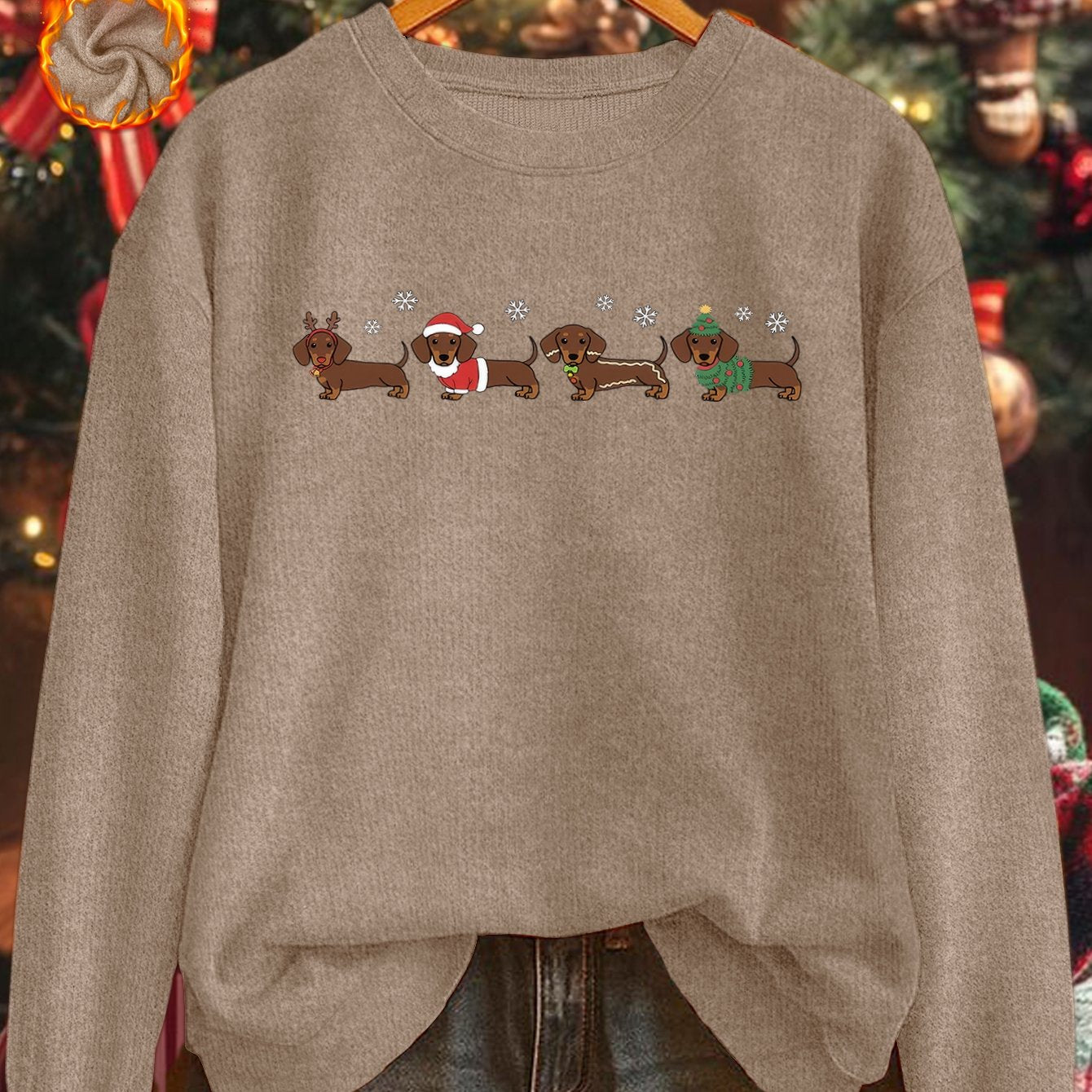 Dachshund Wonderland – Women's Christmas Sweatshirt 2025