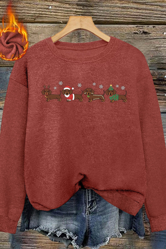 Dachshund Wonderland – Women's Christmas Sweatshirt 2025