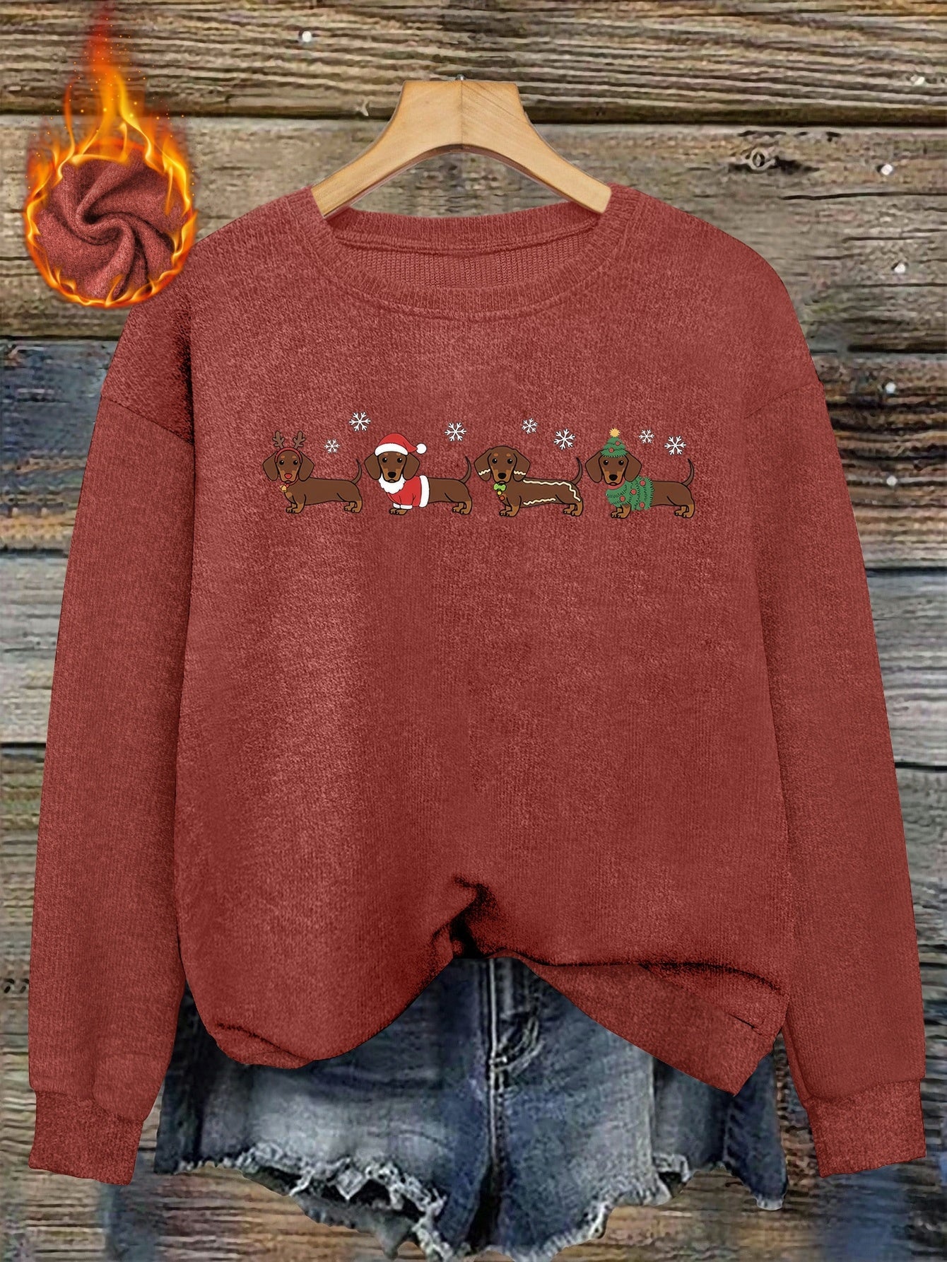 Dachshund Wonderland – Women's Christmas Sweatshirt 2025