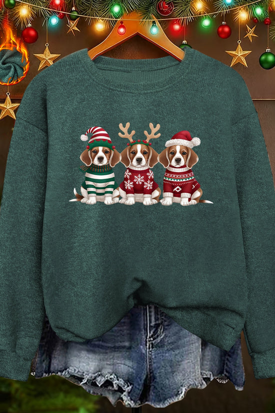 Beagle Trio – Women's Christmas Sweater 2025