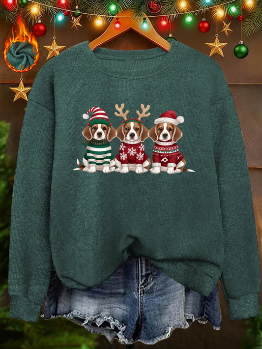 Beagle Trio – Women's Christmas Sweater 2025