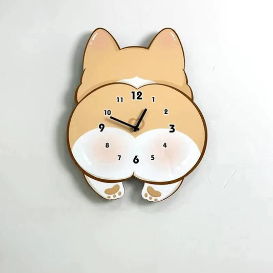 Corgi Booty Time – Wall Clock