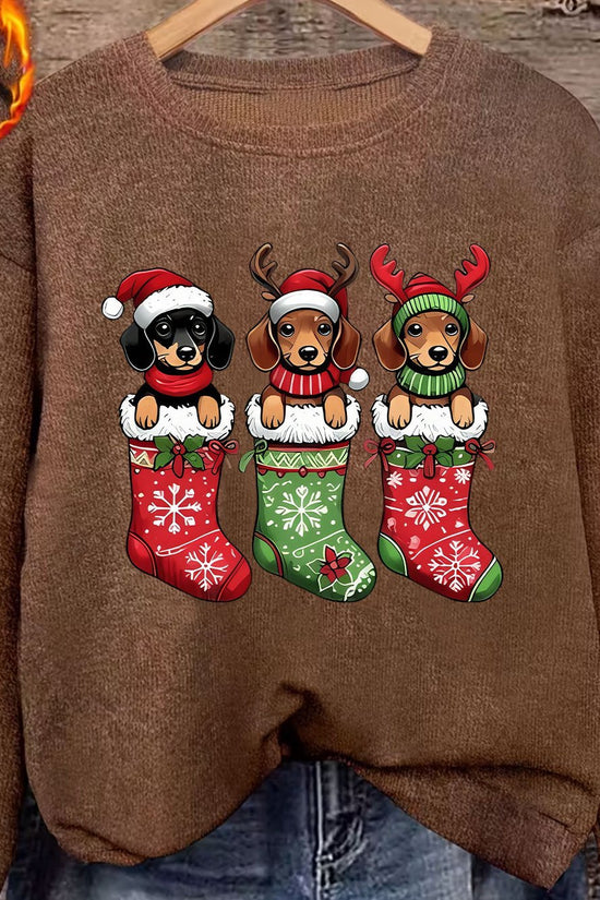 Doxie Stocking Stuffer Sweatshirt 2025 – Holiday Edition