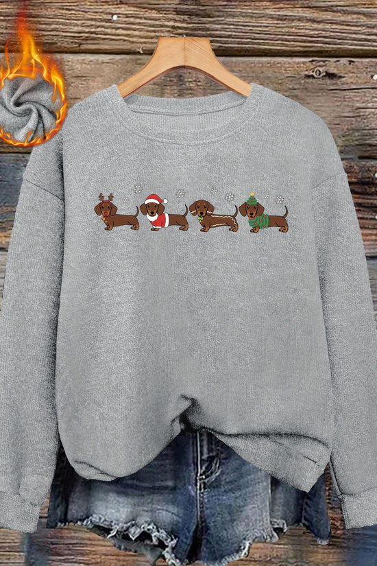 Dachshund Wonderland – Women's Christmas Sweatshirt 2025
