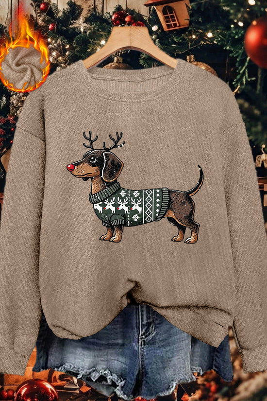 Rudolph & the Dachshund Crew – Women's Holiday Sweater 2025