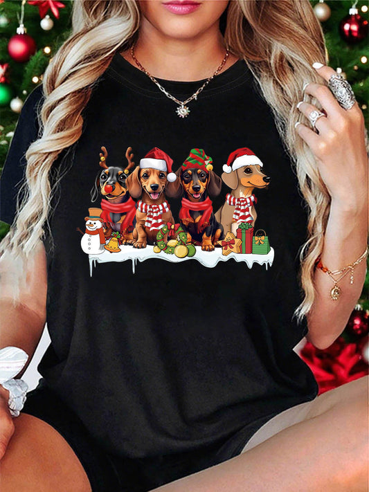 Festive Doxie Tee 2025 – Holiday Edition