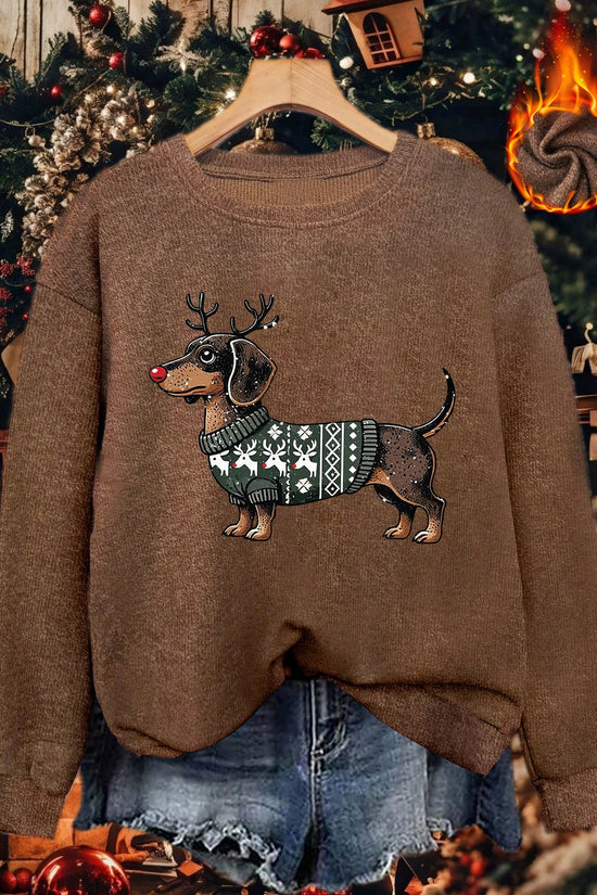 Rudolph & the Dachshund Crew – Women's Holiday Sweater 2025