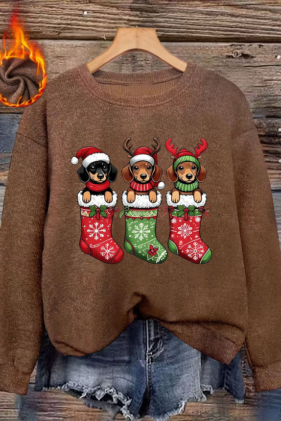 Doxie Stocking Stuffer Sweatshirt 2025 – Holiday Edition