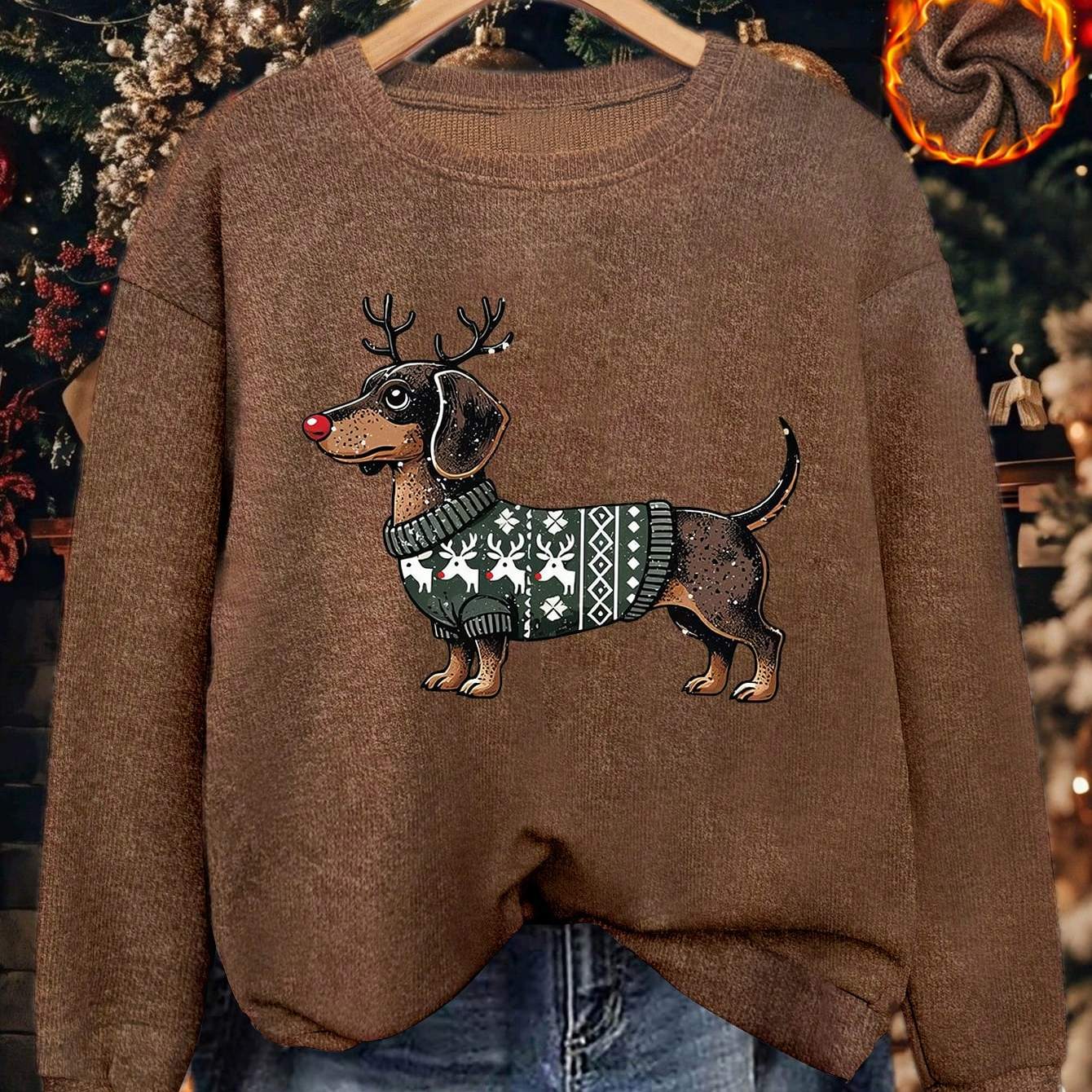 Rudolph & the Dachshund Crew – Women's Holiday Sweater 2025