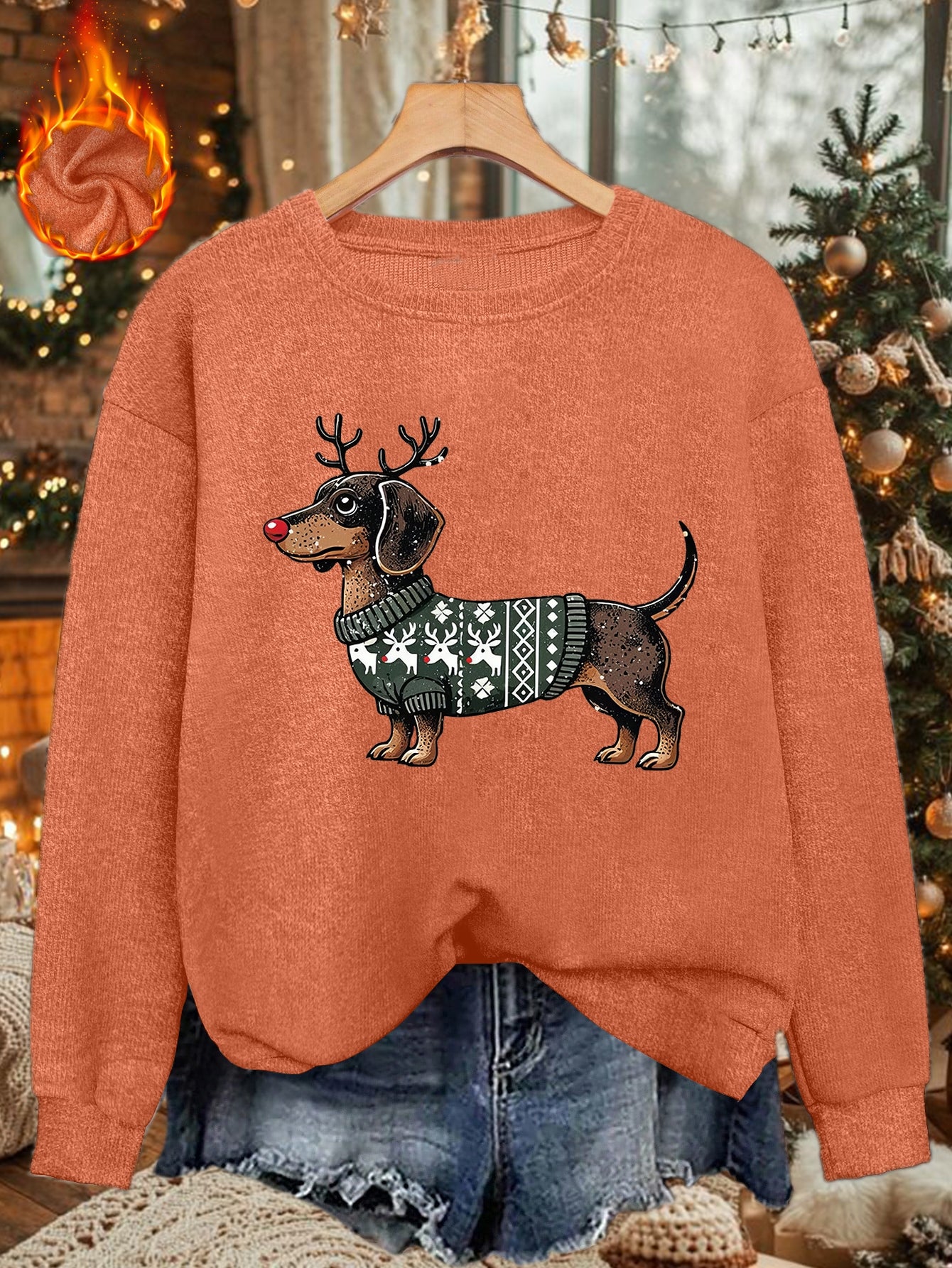 Rudolph & the Dachshund Crew – Women's Holiday Sweater 2025
