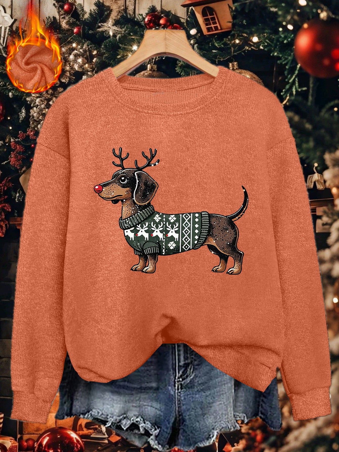 Rudolph & the Dachshund Crew – Women's Holiday Sweater 2025