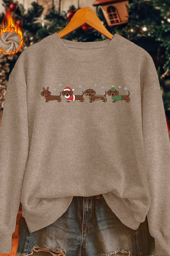 Dachshund Wonderland – Women's Christmas Sweatshirt 2025