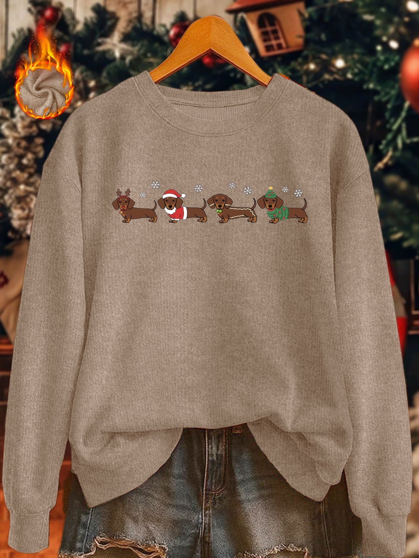 Dachshund Wonderland – Women's Christmas Sweatshirt 2025